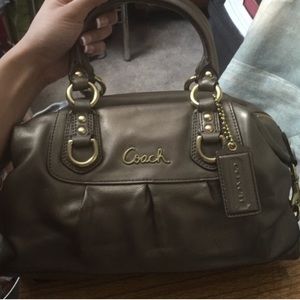AUTHENTIC Coach Ashley Signature Satchel in Steel